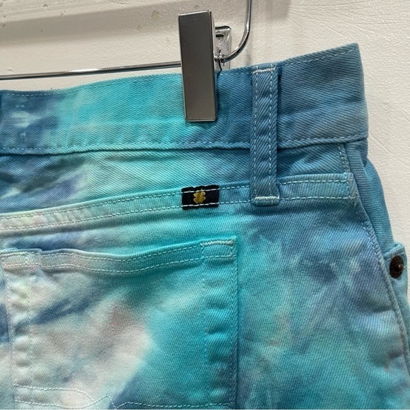 Lucky Brand Tie-Dye Riley Shorts Denim Festival Size 14 / 32 - Picture 5 of 10